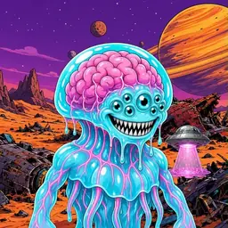 Oozlings #2456, Jellyfish Brain · Ship Junkyard