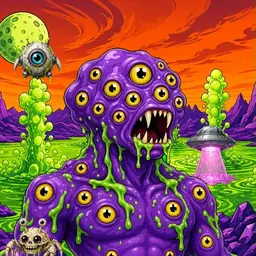 Oozlings #2460, Eyeball Cluster · Acid Lake