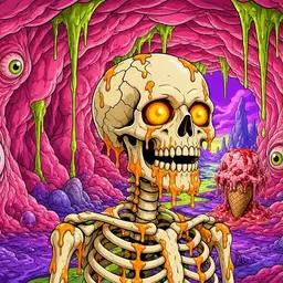 Oozlings #2474, Skull · Flesh Cave
