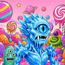 Oozlings #2479, Ice Cyclops · Candy Planet
