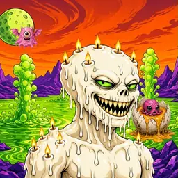 Oozlings #2481, Candle Wax · Acid Lake