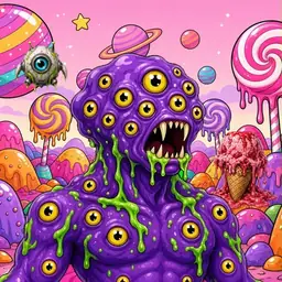 Oozlings #2485, Eyeball Cluster · Candy Planet