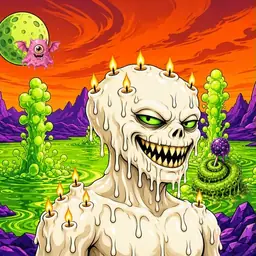 Oozlings #2486, Candle Wax · Acid Lake