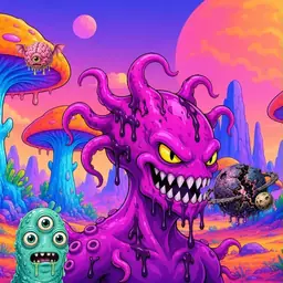 Oozlings #249, Squid · Mushroom Desert