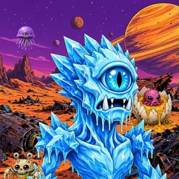 Oozlings #2498, Ice Cyclops · Ship Junkyard