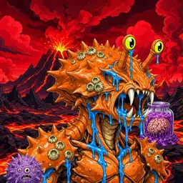 Oozlings #25, Mutated Crab · Lava Fields