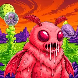 Oozlings #2508, Mutated Mutant Moth · Acid Lake