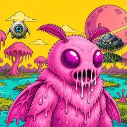 Oozlings #2509, Mutant Moth · Turquoise Swamp