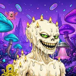 Oozlings #2513, Candle Wax · Fungus Forest