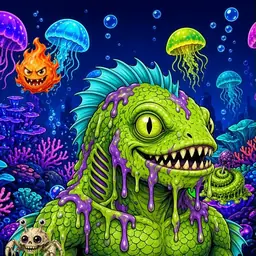 Oozlings #2526, Swamp Fish · Glow Reef