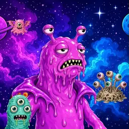 Oozlings #2537, Mutated Slug · Void Nebula