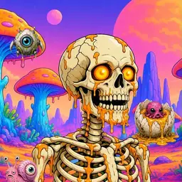 Oozlings #2539, Skull · Mushroom Desert