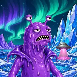 Oozlings #254, Slug · Aurora Ice