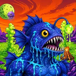 Oozlings #2543, Anglerfish · Acid Lake