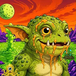 Oozlings #2554, Toad Goblin · Acid Lake