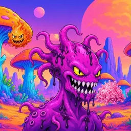 Oozlings #2570, Squid · Mushroom Desert