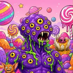 Oozlings #2576, Eyeball Cluster · Candy Planet