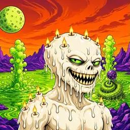 Oozlings #2580, Candle Wax · Acid Lake