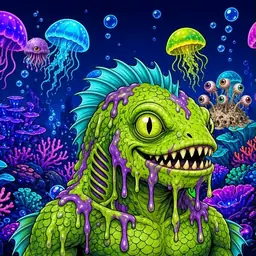 Oozlings #2581, Swamp Fish · Glow Reef