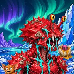 Oozlings #2583, Crab · Aurora Ice
