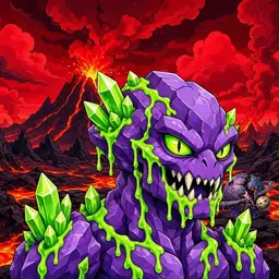 Oozlings #2585, Crystal Rock · Lava Fields