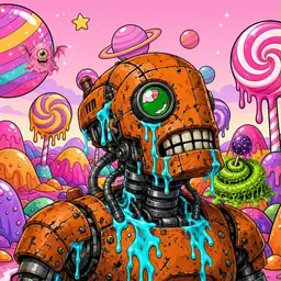 Oozlings #2588, Rusty Robot · Candy Planet