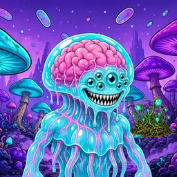 Oozlings #2590, Jellyfish Brain · Fungus Forest