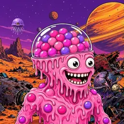 Oozlings #2595, Gumball Brain · Ship Junkyard