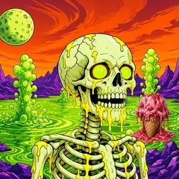 Oozlings #2605, Mutated Skull · Acid Lake