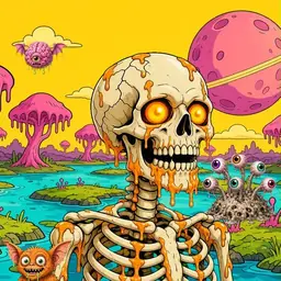 Oozlings #2617, Skull · Turquoise Swamp