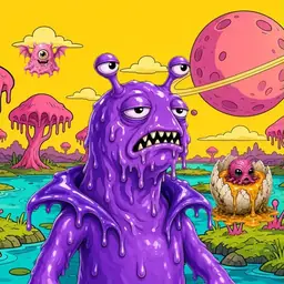 Oozlings #2624, Slug · Turquoise Swamp