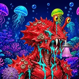 Oozlings #2629, Crab · Glow Reef