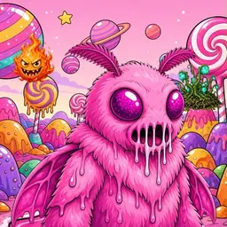 Oozlings #2643, Mutant Moth · Candy Planet