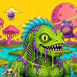 Oozlings #2644, Swamp Fish · Turquoise Swamp