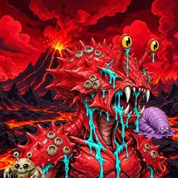 Oozlings #2645, Crab · Lava Fields