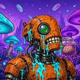 Oozlings #2648, Rusty Robot · Fungus Forest