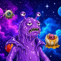Oozlings #2651, Slug · Void Nebula