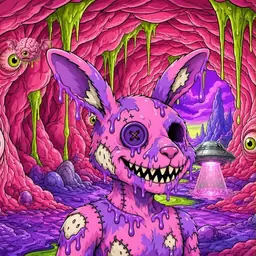 Oozlings #2659, Zombie Bunny · Flesh Cave