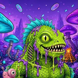 Oozlings #2661, Swamp Fish · Fungus Forest