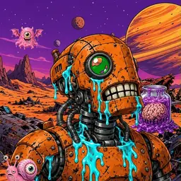Oozlings #2665, Rusty Robot · Ship Junkyard