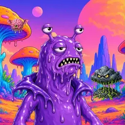 Oozlings #2674, Slug · Mushroom Desert