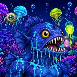 Oozlings #2681, Anglerfish · Glow Reef