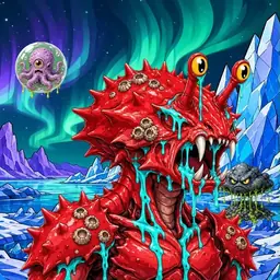 Oozlings #269, Crab · Aurora Ice
