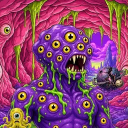 Oozlings #2695, Eyeball Cluster · Flesh Cave