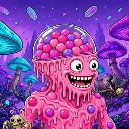 Oozlings #270, Gumball Brain · Fungus Forest