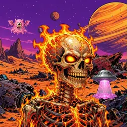 Oozlings #2700, Fire Skull · Ship Junkyard