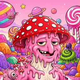 Oozlings #2705, Mushroom Head · Candy Planet