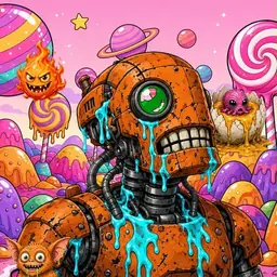 Oozlings #2708, Rusty Robot · Candy Planet