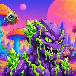 Oozlings #2715, Crystal Rock · Mushroom Desert