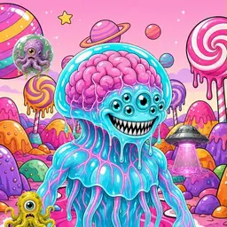 Oozlings #2716, Jellyfish Brain · Candy Planet
